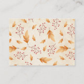 森の秋の赤ちゃんフキスのおむつくじ券 エンクロージャーカード (裏面)