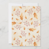 森の秋の赤ちゃんフクロリズム 秋の赤ちゃん歓迎会 招待状 (裏面)