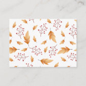 森の秋の赤ちゃんフクロリ Raffleチケット エンクロージャーカード (裏面)