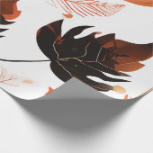 森の秋：ウッドランドの葉の模様 ラッピングペーパー (角)