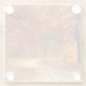 森の秋 ガラスコースター (裏面)