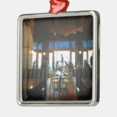 森の穴の水辺地帯のクリスマスのオーナメント メタルオーナメント (左)