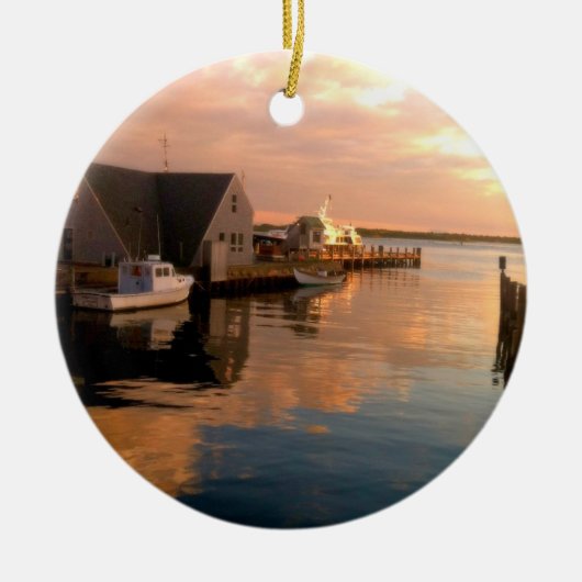 森の穴港のクリスマスのオーナメント セラミックオーナメント (正面)