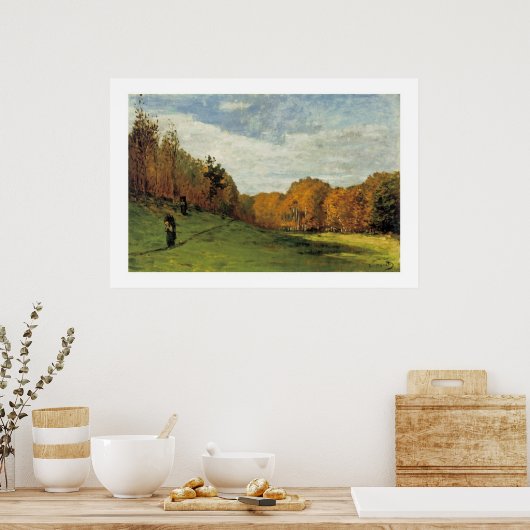 森の端で採集する木 ポスター (キッチン)