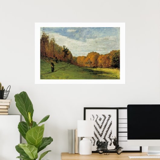 森の端で採集する木 ポスター (ホームオフィス)