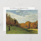 森の端で採集する木 ポストカード (正面/裏面)