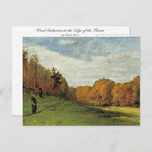 森の端で採集する木 ポストカード (正面/裏面)