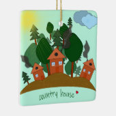 森の端にある村の家。 セラミックオーナメント (右)