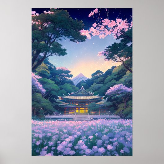 森の端にある神殿 ポスター (正面)