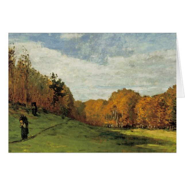 森の端の薪集め (正面横)