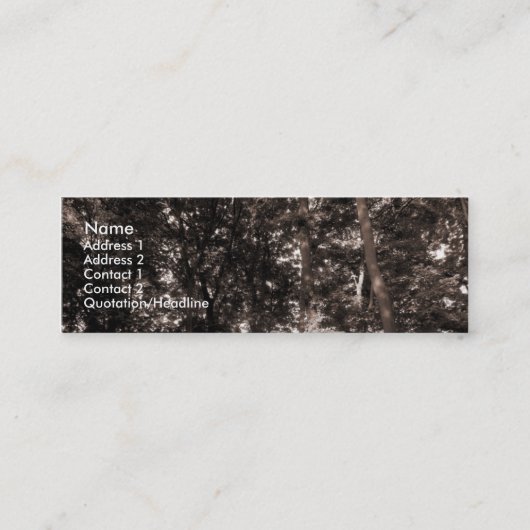 森の端 – 金ゴールド スキニー名刺 (正面)