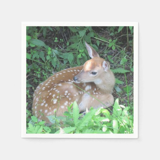 森の紙のナプキンで子豚 スタンダードカクテルナプキン (正面)
