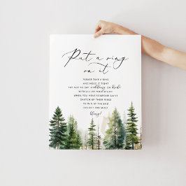 森の素朴な花嫁ブライダルシャワー ポスター