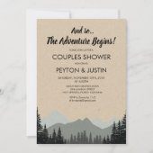 森の素朴カップルのシャワー招待状 招待状 (正面)