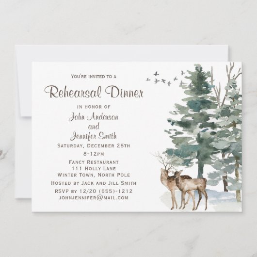 森の素朴リハーサルのディナー 招待状 (正面)