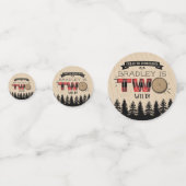 森の素朴格子型ランバージャックボーイズ2回目の誕生日 コンフェッティ (正面)