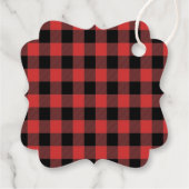 森の素朴格子型ランバージャックボーイズ2回目の誕生日 フェイバータグ (裏面)