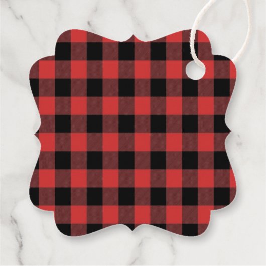 森の素朴格子型ランバージャックボーイズ2回目の誕生日 フェイバータグ (裏面)