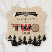 森の素朴格子型ランバージャックボーイズ2回目の誕生日 フェイバータグ (正面)