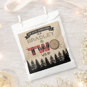 森の素朴格子型ランバージャックボーイズ2回目の誕生日 フェイバーバッグ (クリップ留めされた状態)