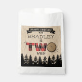 森の素朴格子型ランバージャックボーイズ2回目の誕生日 フェイバーバッグ (正面)