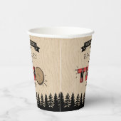 森の素朴格子型ランバージャックボーイズ2回目の誕生日 紙コップ (右)