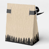 森の素朴格子縞の男の子の赤ちゃんシャワー フェイバーボックス (裏面サイド)