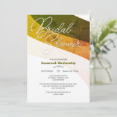 森の素朴緑の金ゴールドクリーム水平ストリーム 招待状 (スタンド正面)