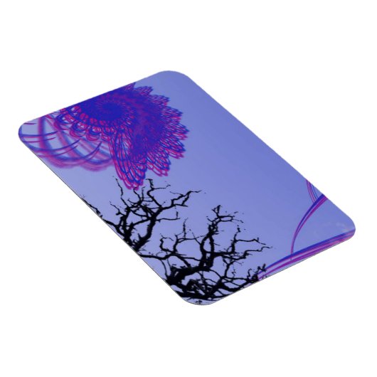 森の紫とピンクの大きさ マグネット (右側)