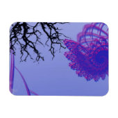 森の紫とピンクの大きさ マグネット (横)