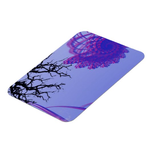 森の紫とピンクの大きさ マグネット (左側)