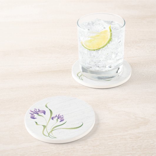 森の紫のアイリス コースター (側面)