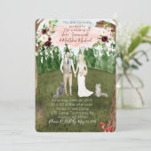 森の結婚式招待状へ – 猫と 招待状 (スタンド正面)