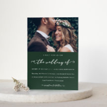 森の結婚緑の書道と写真