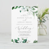 森の緑が一面に結婚広がる 招待状 (スタンド正面)