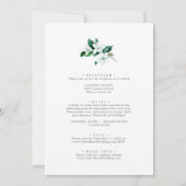 森の緑が一面に結婚広がる 招待状 (裏面)