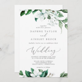 森の緑が一面に結婚広がる 招待状