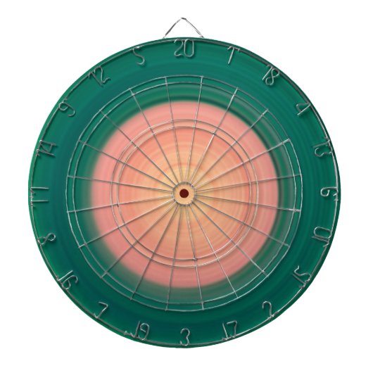 森の緑とサーモンピンク ダーツボード (正面)