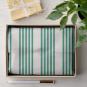 森の緑とベージュ5つのストライプパターン 薄葉紙 (ギフト)