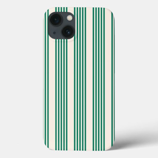 森の緑とベージュ5つのストライプパターン Case-Mate iPhoneケース (裏面)