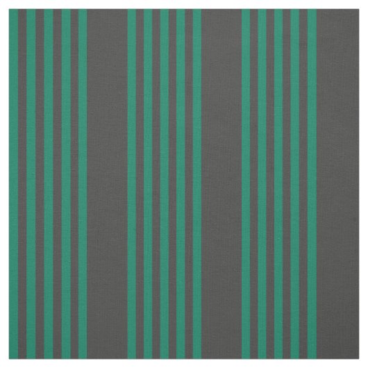 森の緑と木炭のストライプ柄 ファブリック (見本)