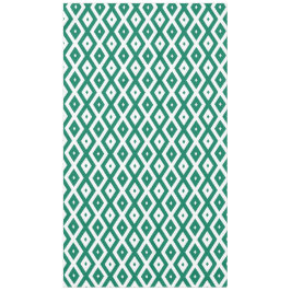 森の緑と白のダイヤモンドパターン テーブルクロス