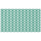 森の緑と白のダイヤモンドパターン テーブルクロス (正面(横))