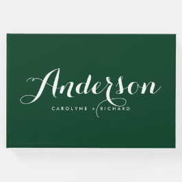 森の緑と白モダンの書結婚道 ゲストブック