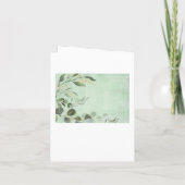 森の緑と金の鹿のハッピーバースデーカード 招待状 (裏面)