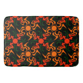 森の緑と黄色の部族の星模様 バスマット (正面)