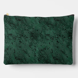 森の緑に絹のモアレ小さなパターン アクセサリーポーチ