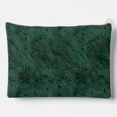 森の緑に絹のモアレ小さなパターン アクセサリーポーチ (裏面)