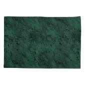 森の緑に絹のモアレ小さなパターン 枕カバー (裏面)