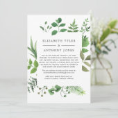 森の緑のウェディングゲストの縮小のお知らせ 案内状 (スタンド正面)